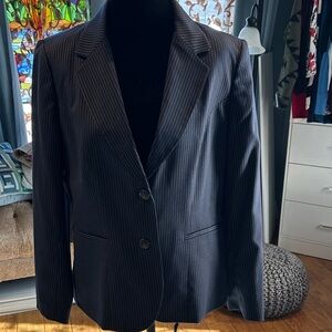 Talbots dark navy Pinstripe Blazer